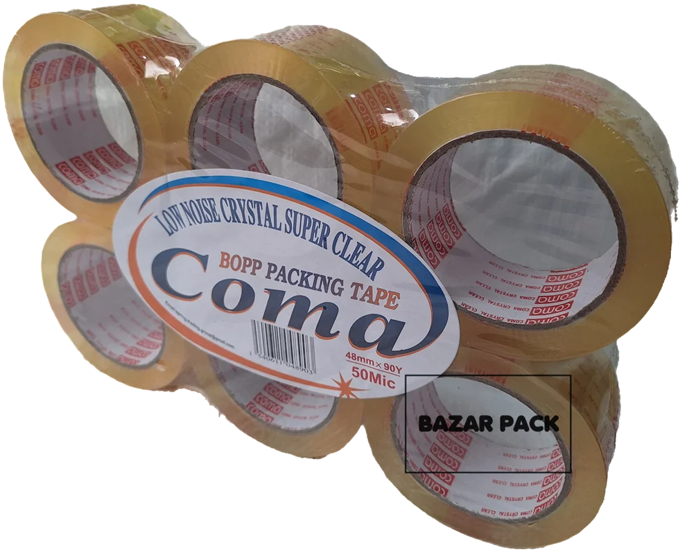 چسب پهن بی صدا ۹۰ یاردی کوما coma (بسته6عددی)