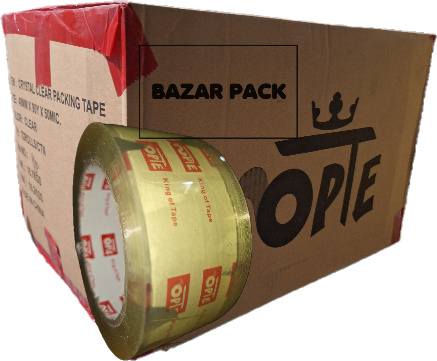 چسب پهن ۹۰ یاردی اپتی OPTE (کارتن ۷۲ عددی)